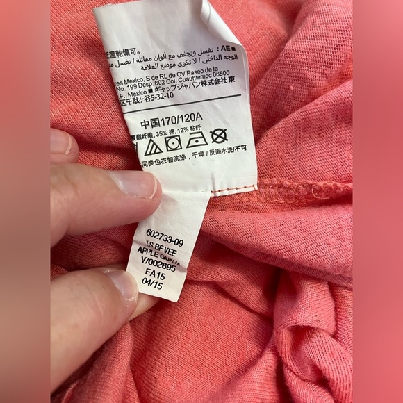 Old Navy Pink Long Sleeve V-Neck Tee - Picture 7 of 7